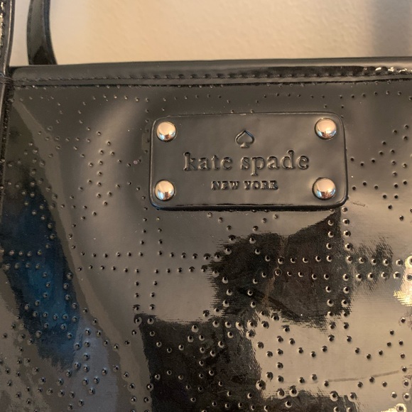 Kate Spade Harmony Metro Black Patent Leather Zipper Tote Shoulder Handbag Purse - Picture 2 of 11